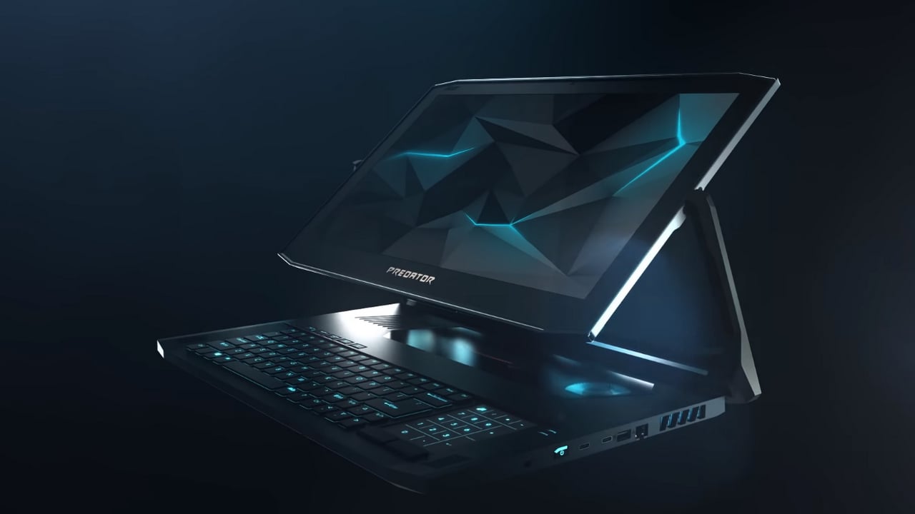 It's not every day you see a laptop with a reversible, 4K UHD touchscreen with G-Sync allowing you to flip the screen completely around. The Triton 900 is designed like a 2-in-1 laptop but make no mistake, it's a beast under that hood. The GTX 1080 GPU, AeroBlade 3D Fan with a 10 percent increase in air-intake, a glass panel which shows the the motherboard beneath and more.