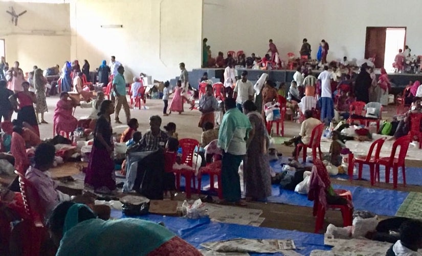 A relief camp at UC College in Aluva. Image Courtesy: TK Devasia