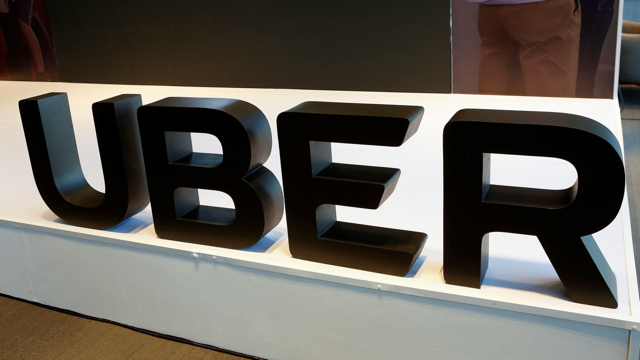 The logo of Uber is pictured during the presentation of their new security measures in Mexico City, Mexico April 10, 2018. REUTERS/Ginnette Riquelme - RC1D5529D940