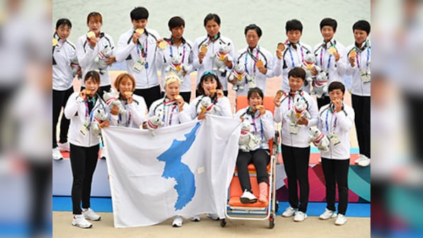 Asian Games 2018: Unified Korean team beats China to win historic gold medal at women's 500 metres canoeing