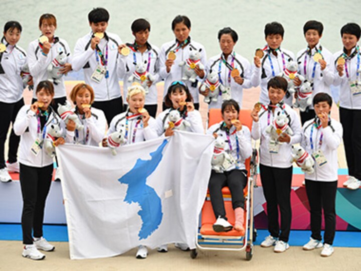 Asian Games 2018: Unified Korean team beats China to win historic gold medal at women's 500 metres canoeing