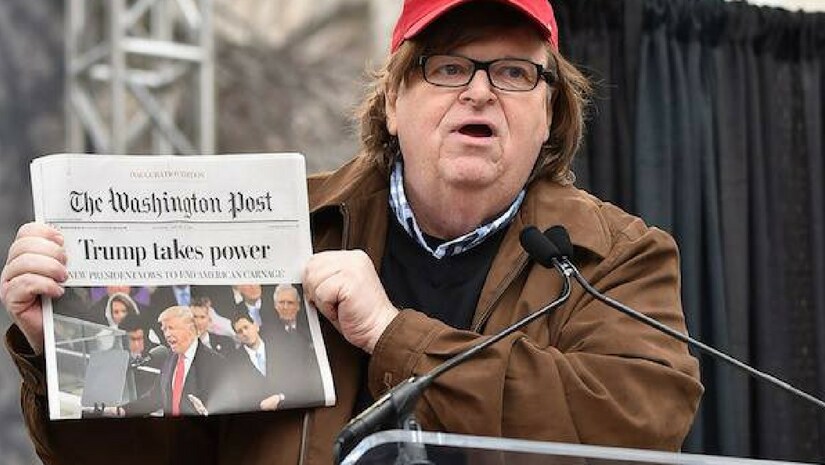Michael Moore, director of Fahrenheit 11/9. Image from Facebook