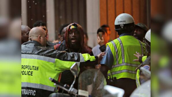 White supremacist rally in Washington massively outnumbered by counter-protesters; police uses pepper spray to contain crowd