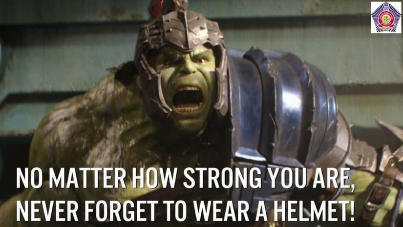 The Mumbai Police tweet featuring The Hulk