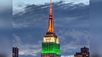 Empire State Building, Niagara Falls illuminated in Tricolour to mark India's 72nd Independence Day