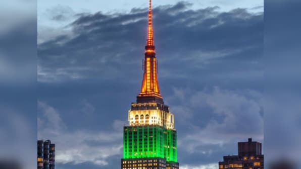 Empire State Building, Niagara Falls illuminated in Tricolour to mark India's 72nd Independence Day