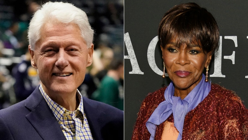 Bill Clinton (left) and Aretha Franklin (right). The Associated Press