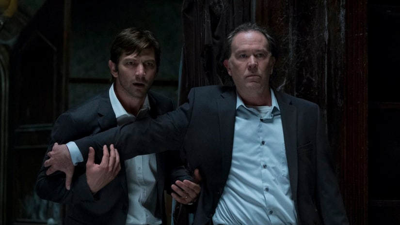 Michiel Huisman (left) is seen in The Haunting of Hill House. Image from Twitter