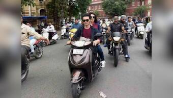 Loveratri actors Aayush Sharma, Warina Hussain fined by Vadodara Police for riding bike without helmets