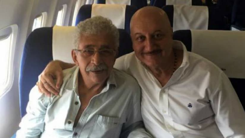 Naseeruddin Shah (left) and Anupam Kher (right). Image from Facebook