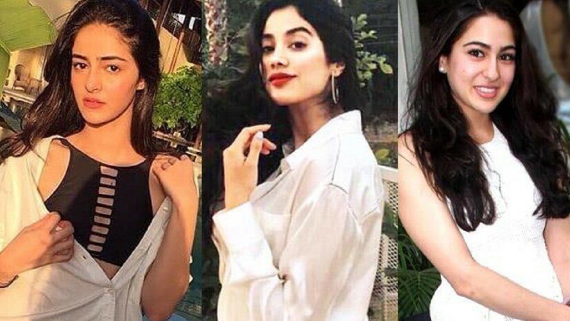 Ananya Panday (left), Janhvi Kapoor (centre) and Sara Ali Khan (right). Image from Facebook