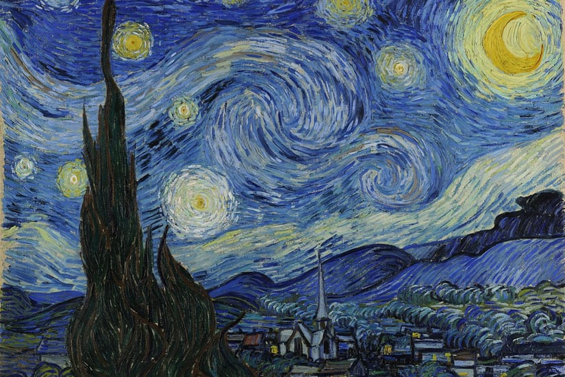 Van Gogh’s Starry Night was a milestone in impressionism for its bold brushwork. Image from Facebook
