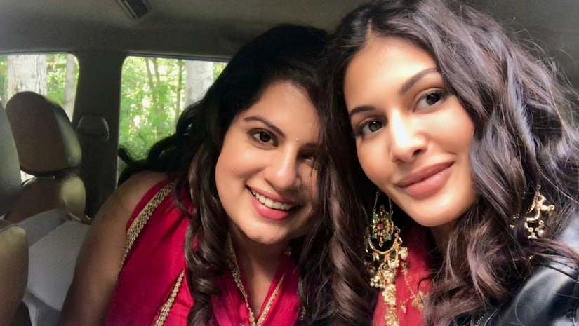 Mallika Dua (left) and Amyra Dastur (right) on sets of The Trip 2.