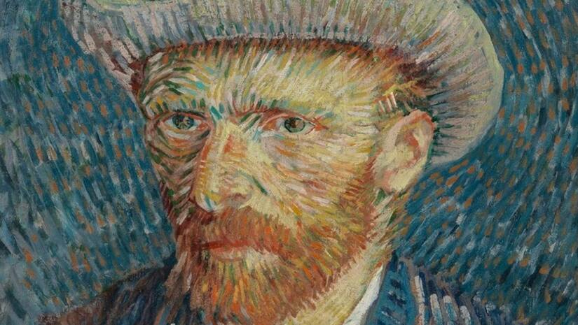 Van Gogh drew several self-portraits during his lifetime. This one is titled Self Portrait with Grey Felt Hat, 1887