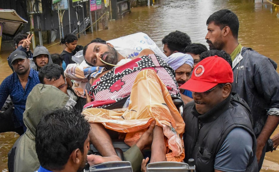 Over 20,000 people were rescued by the armed forces on Sunday. More than 2,000 people were provided with medical aid. PTI Over 20,000 people were rescued by the armed forces on Sunday. More than 2,000 people were provided with medical aid. PTI