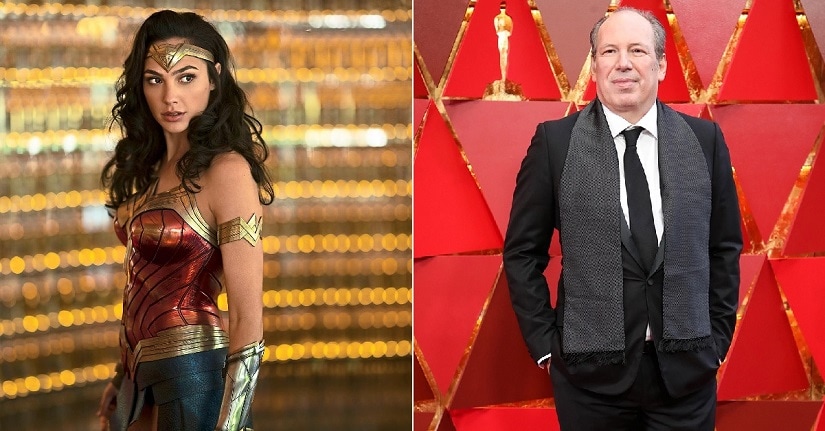 Gal Gadot as Wonder Woman; Hans Zimmer. Images via Twitter