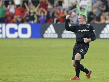 DC United's Wayne Rooney celebrates after scoring a goal for the MLS side. Reuters