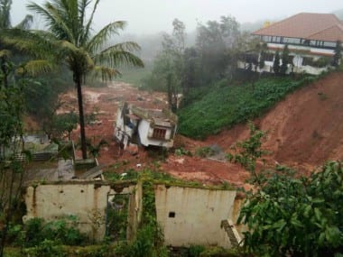 Pictures of a house collapse at Madikeri. Coovercolly Indresh/ 101Reporters