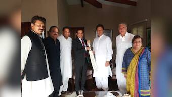 Indian High Commissioner Ajay Bisaria meets Imran Khan, gifts him cricket bat signed by Indian team