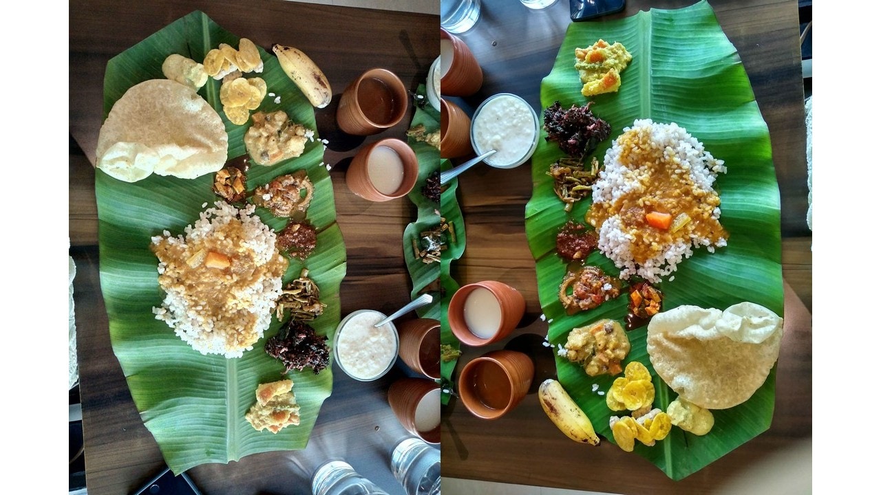 The left Onam Sadhya picture was taken from Redmi 5A and the right was taken from Infinix Smart 2.