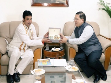 Thailand ambassador Chutintorn Gongsakdi meets Tripura CM Biplab Deb to discuss trade, tourism, cultural exchange programmes Thailand ambassador Chutintorn Gongsakdi meets Tripura CM Biplab Deb to discuss trade, tourism, cultural exchange programmes
