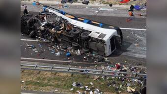 Three killed after bus overturns in Jharkhand's Singhbhum district; 35 injured rushed to MGM Hospital in Jamshedpur