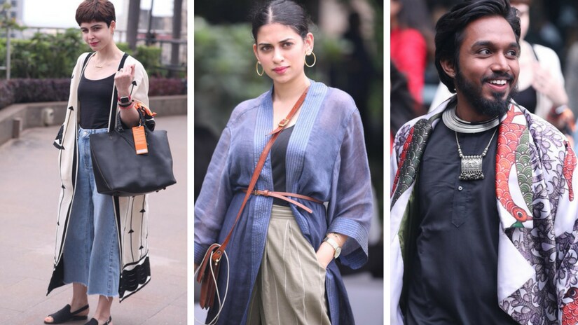 Beauty blogger Scherezade Shroff (left) was spooted at the event channeling her classic approach to fashion