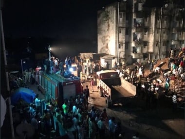 NDRF officials at the site of the incident. Twitter/@tv9gujarati
