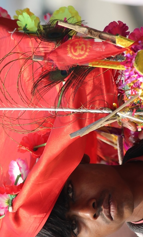 A young Kanwariya on the yatra. Firstpost/Mirah Zamin