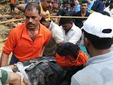 Rescue efforts are on in Kodagu district in Karnataka. Image Courtesy: Twitter/Cm of Karnataka