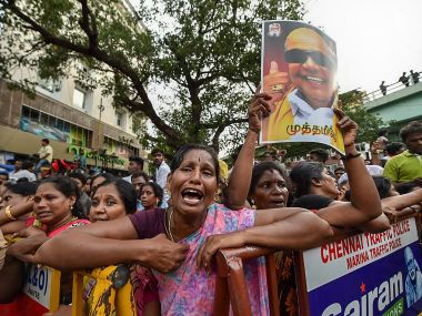 DMK says 248 cadres died of 'shock' after Karunanidhi's demise, announces Rs 2 lakh solatium for affected families DMK says 248 cadres died of 'shock' after Karunanidhi's demise, announces Rs 2 lakh solatium for affected families
