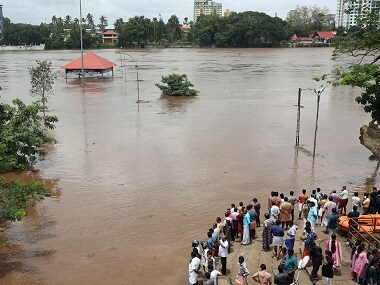 Aluva's Shiva Temple complex under water in Kerala. Reuters