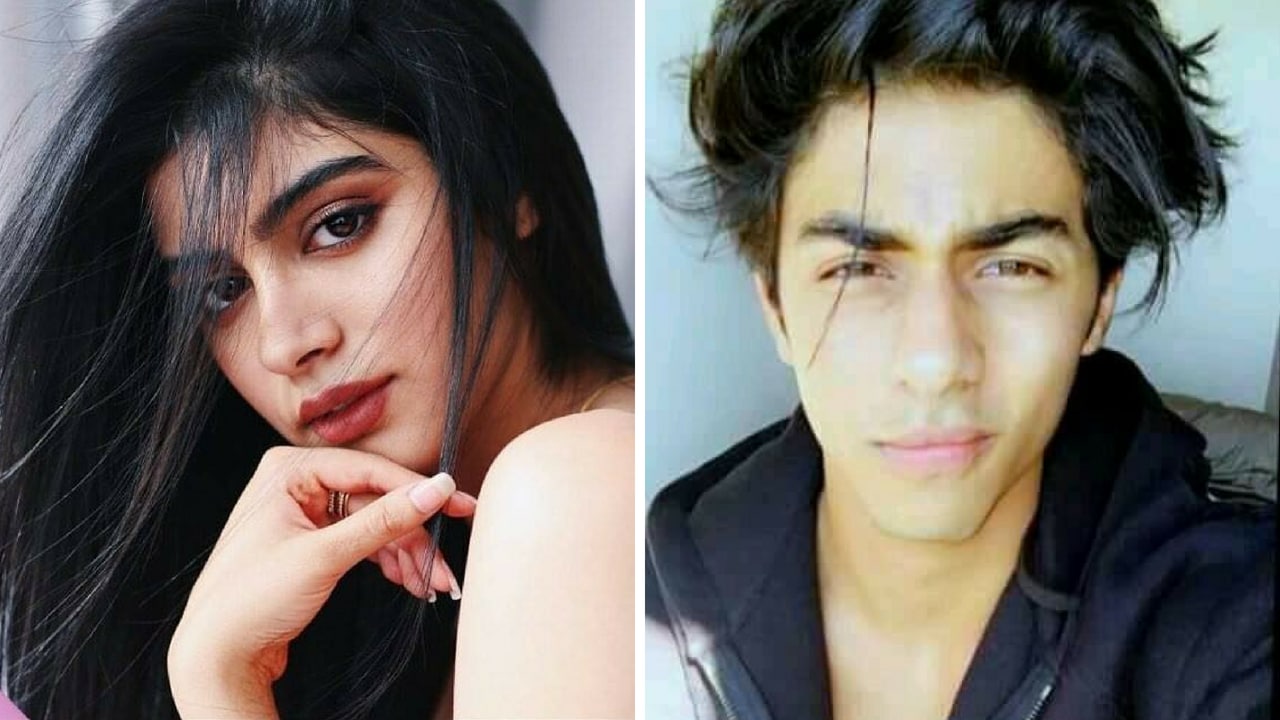 Khushi Kapoor (left), Aaryan Khan. Images from Facebook