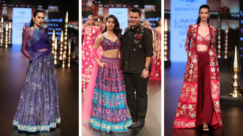 Janhvi Kapoor makes the debut of Lakmé Fashion Week with Maharani. Twitter/@LakmeFashionWk