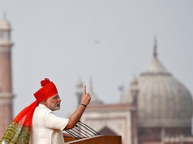 Prime Minister Narendra Modi delivers his maiden Independence Day speech. Reuters