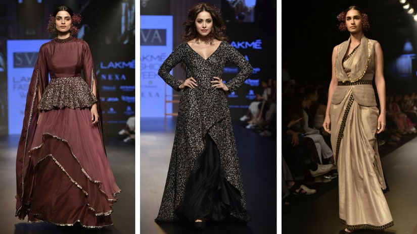 Nushrat Barucha (centre) in Sonam and Paras Modi