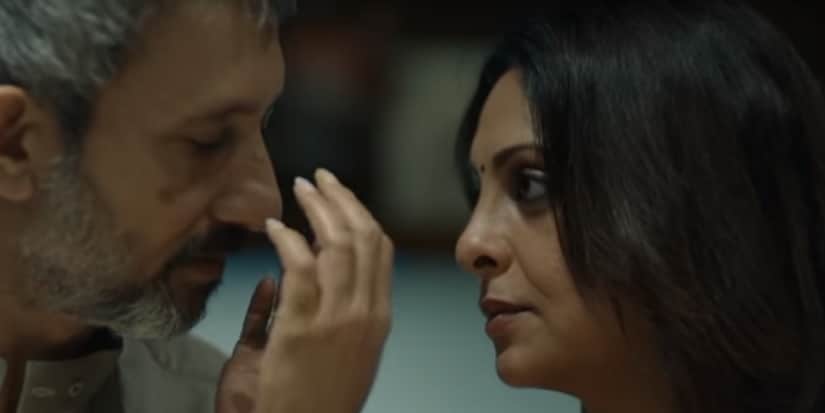 Neeraj Kabi and Shefali Shah in a still from Once Again