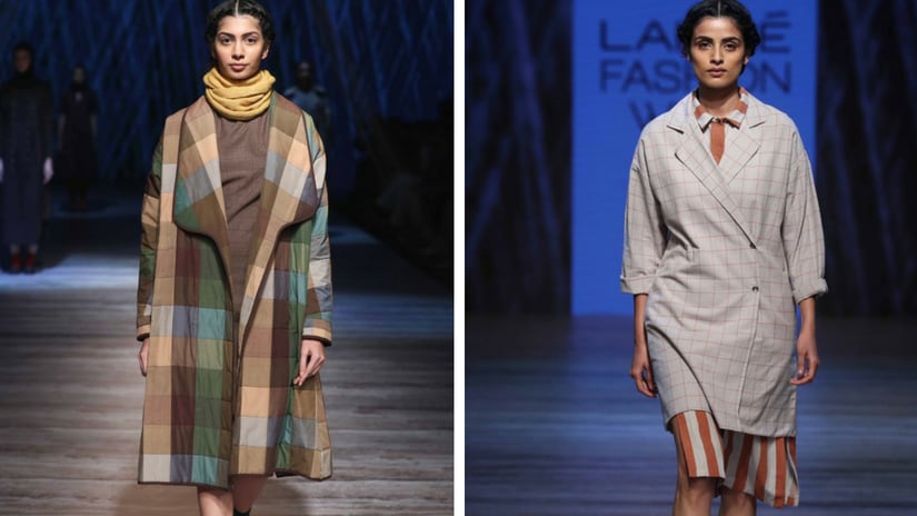 Nau (left and Pallavi Dhyani present their collections in Lakme Fashion Week 2018