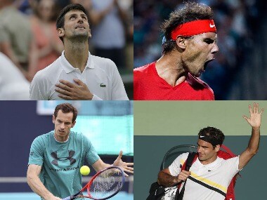 File images Big four of Men's tennis - Novak Djokovic, Rafael Nadal, Andy Murray, Roger Federe. Agencies