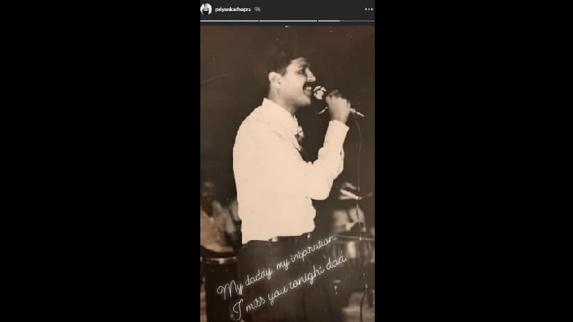 Priyanka Chopra’s Instagram story. Instagram