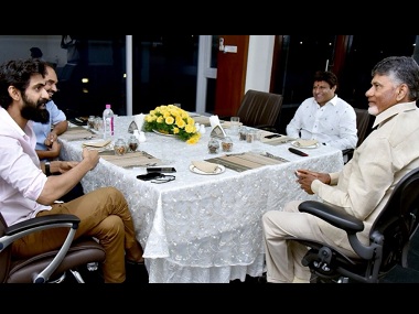 Rana Daggubati meets Andhra Pradesh CM Chandrababu Naidu as he preps for role in NTR biopic Rana Daggubati meets Andhra Pradesh CM Chandrababu Naidu as he preps for role in NTR biopic