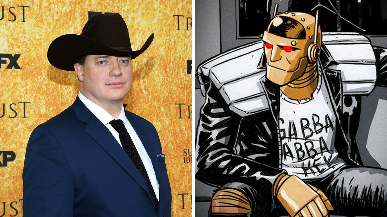 Brendan Fraser (left) and Robotman. Twitter