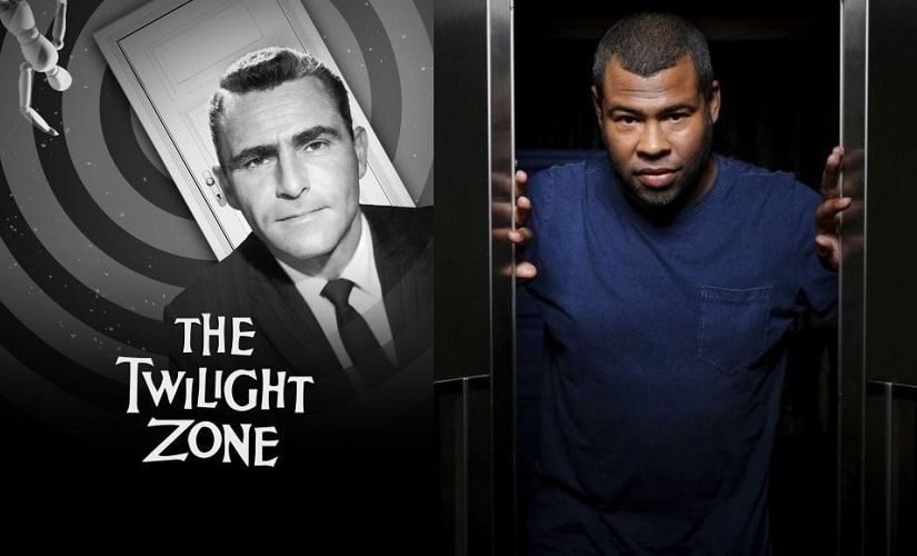 Rob Serling in The Twilight Zone (L) and Jordan Peele (R)