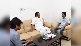 Karunanidhi still in Kauvery Hospital: Actor Vijay visits DMK chief, meets Stalin to inquire about health