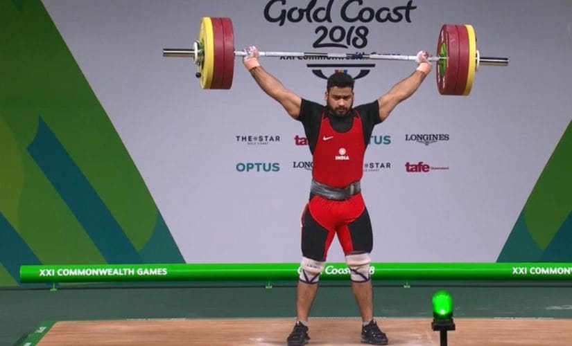 Vikas Thakur nails his lift during the Commonwealth Games