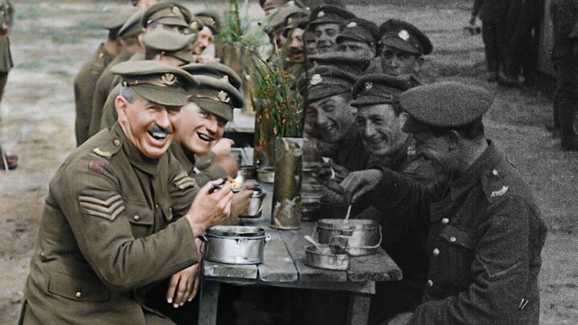 A still from They Shall Not Grow Old. Twitter @Comicfade