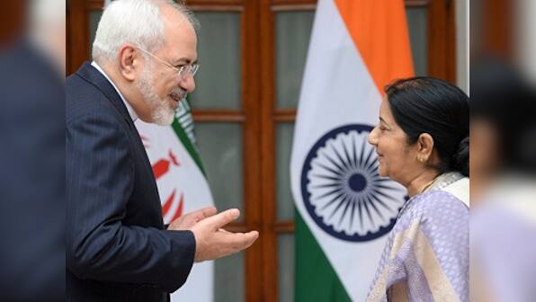 Foreign ministers Sushma Swaraj and Javad Zarif discuss US sanctions on Iran amid warnings from Donald Trump