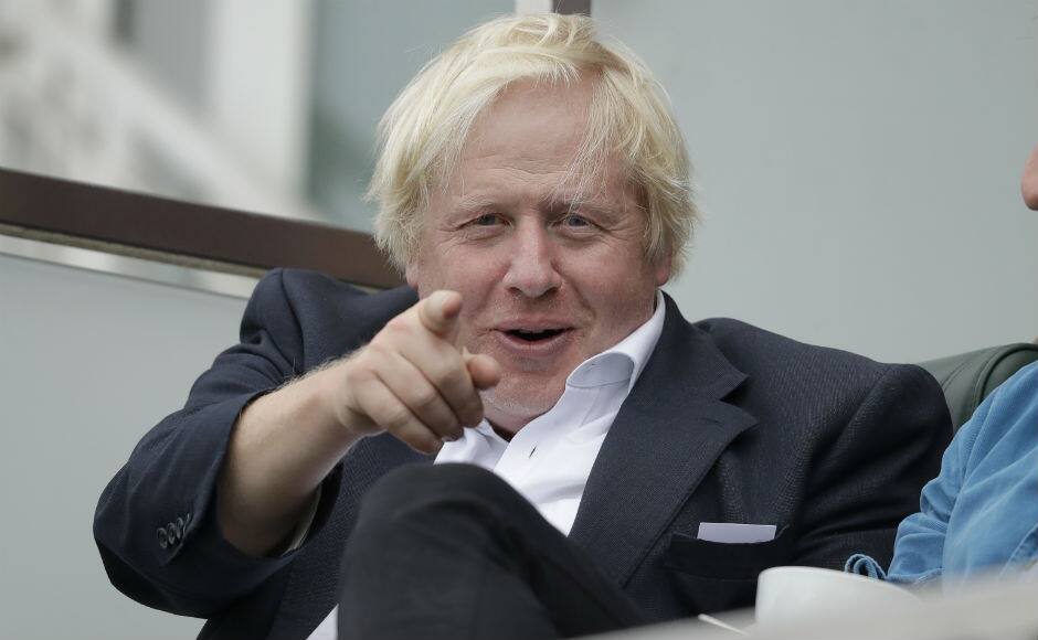 British politician Boris Johnson was among the well-known faces in attendance at the Oval Test. AP