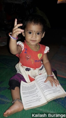 At 9 kg, Sanskruti, now a year old, is above average weight for her age group, according to the World Health Organization growth chart.