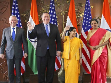 2+2 dialogue: India, US sign critical defence pact, discuss cross-border terrorism and H-1B visa issue 2+2 dialogue: India, US sign critical defence pact, discuss cross-border terrorism and H-1B visa issue